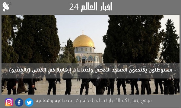 مستوطنون يقتحمون المسجد الأقصى واعتداءات إرهابية في القدس (بالفيديو)
