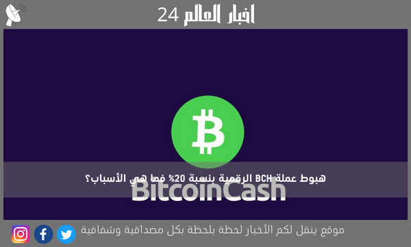 هبوط عملة BCH الرقمية بنسبة 20% فما هي الأسباب؟